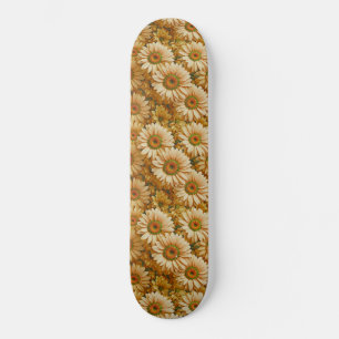 Skateboard Amarillo floral girasoles amarillos margaritas ama