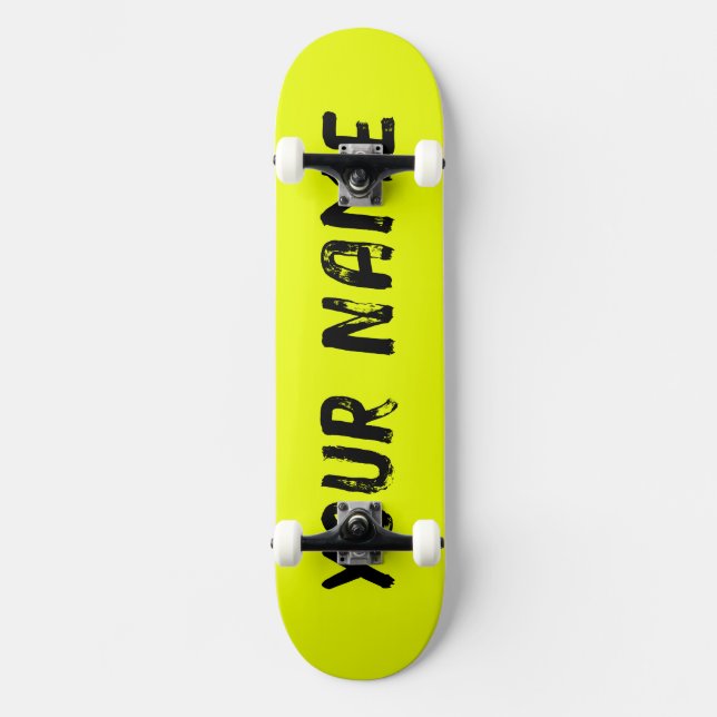 Skateboard Amarillo vibrante (Anverso)