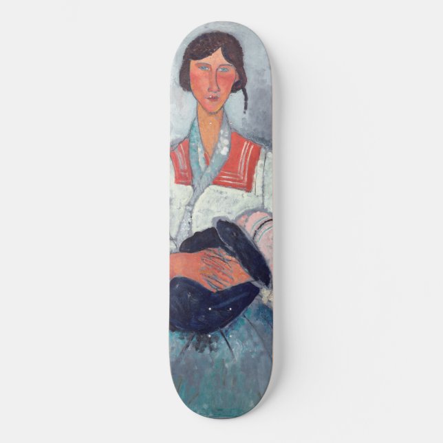 Skateboard Amedeo Modigliani - Gitana con bebé (Anverso)