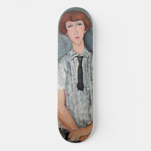 Skateboard Amedeo Modigliani - joven Chica en una casa a raya