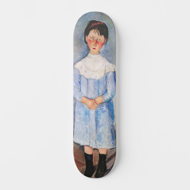 Skateboard Amedeo Modigliani - Niña pequeña de azul (Anverso)