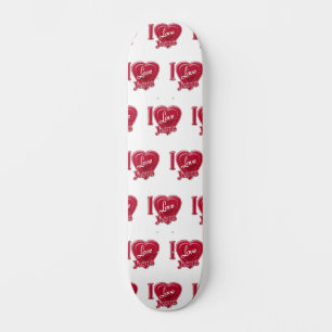 Skateboard Amo a Jesús Corazón Rojo