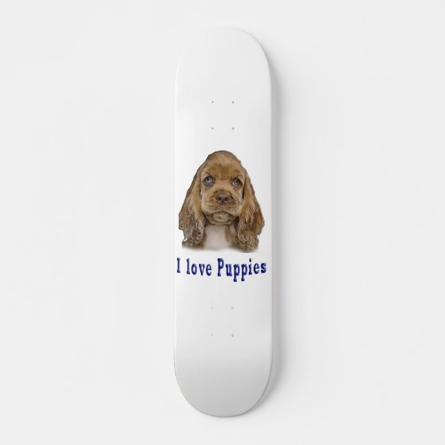 Skateboard Amo a los cachorros (Anverso )