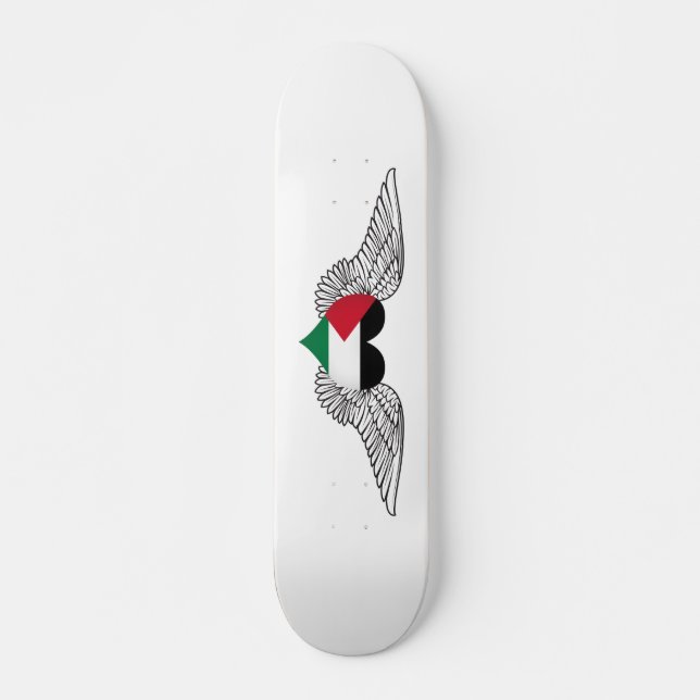 Skateboard Amo Palestina - alas (Anverso )