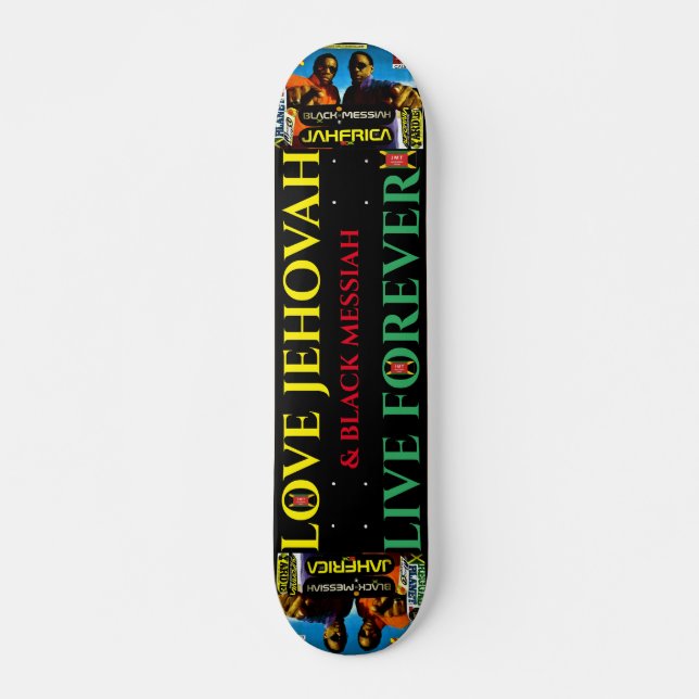Skateboard AMOR A JEHOVAH Y MESSIAH NEGRO7 3/4" Tablero para  (Anverso )