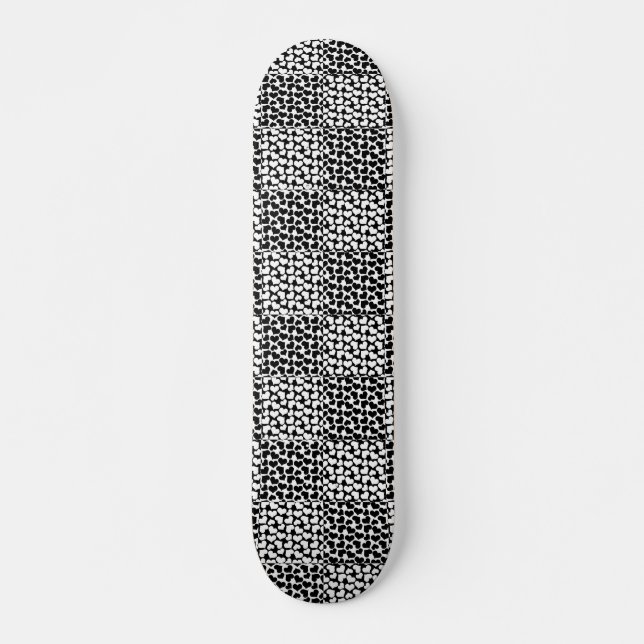 Skateboard Amor controlado en blanco y negro (Anverso )