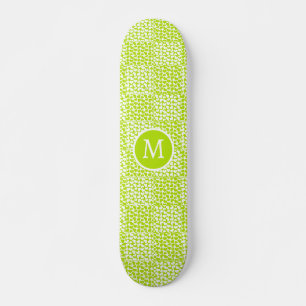 Skateboard Amor controlado en monograma verde animado y blanc