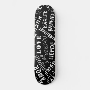 Skateboard AMOR - Multi Language - Personalizable Internacion