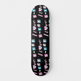 Skateboard Amor por K-pop monograma de fanático de pop corean