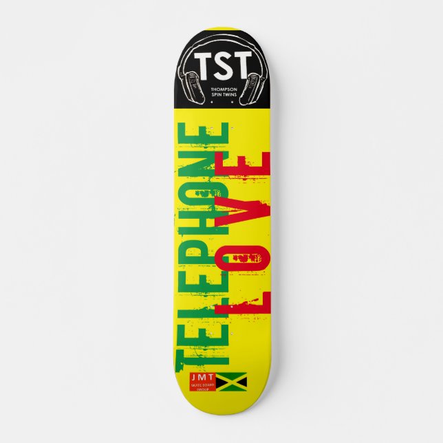 Skateboard AMOR POR TELÉFONO Skateboard, 7¾" Deck (Anverso )