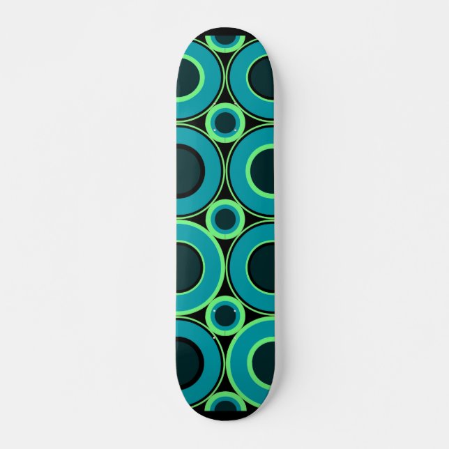 Skateboard Amortizar donuts Verde azulados con tinta (Anverso )