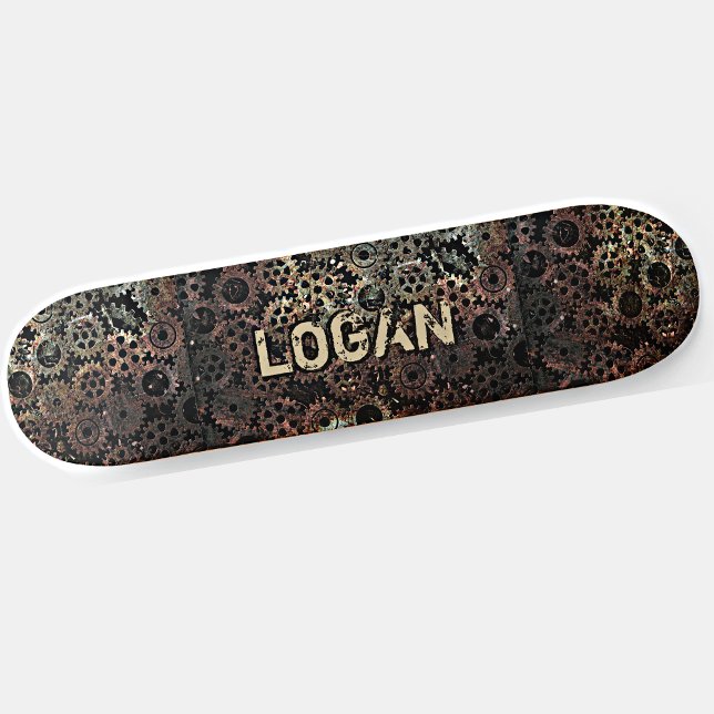 Skateboard Añadir nombre, Iniciales Marrón Rusty Metalizado G (Subido por el creador)