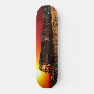 Skateboard Añadir nombre o texto - Tren de locomotora diésel 