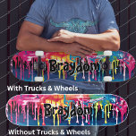 Skateboard Añadir nombre, pintar graffiti de goteo<br><div class="desc">Añadir nombre o cualquier texto,  Paint Drip Graffiti Skateboard,  - ver mi tienda para muchos más grandes diseños.</div>