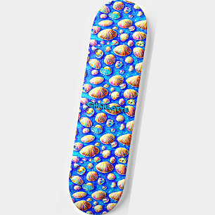 Skateboard Añadir nombre, Seasheles en azul