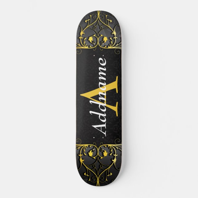 Skateboard Añadir su nombre e inicial (Anverso)