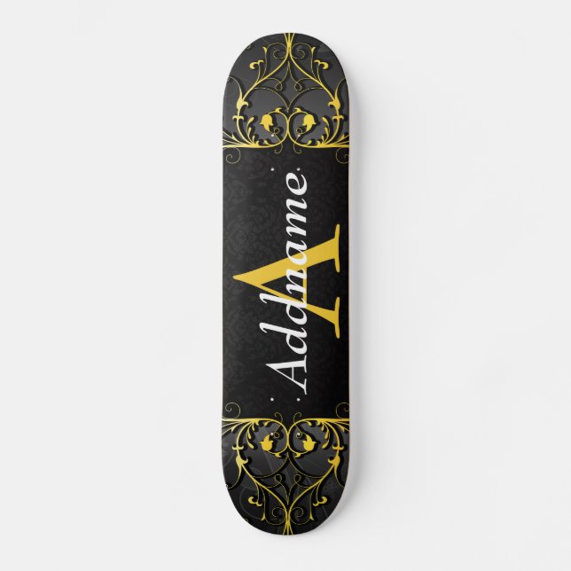 Skateboard Añadir su nombre e inicial (Anverso)