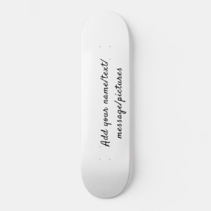 Skateboard Añadir su nombre Personalizar de texto foto Café M