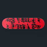 Skateboard Añadir su propio nombre personalizado negro rojo p<br><div class="desc">Añadir su propio nombre personalizado Skateboard personalizado incluye su nombre personalizado en la moderna tipografía negra en un simple fondo rojo. Personalice editando el texto en el cuadro de texto proporcionado. Regale un regalo hecho por un personalizado, patineta personalizada a su patineta favorita para Navidades, cumpleaños o BFF. Diseñado por...</div>