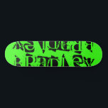 Skateboard Añadir su propio nombre personalizado Neon Green p<br><div class="desc">Añadir su propio nombre personalizado Skateboard personalizado incluye su nombre personalizado en la moderna tipografía negra en un sencillo fondo verde neón. Personalice editando el texto en el cuadro de texto proporcionado. Dé un regalo hecho por el personalizado, patineta personalizada a tu patinador favorito para Navidades, cumpleaños o tu BFF....</div>