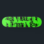 Skateboard Añadir su propio nombre personalizado Neon Green p<br><div class="desc">Añadir su propio nombre personalizado Skateboard personalizado incluye su nombre personalizado en la moderna tipografía negra en un sencillo fondo verde neón. Personalice editando el texto en el cuadro de texto proporcionado. Dé un regalo hecho por el personalizado, patineta personalizada a tu patinador favorito para Navidades, cumpleaños o tu BFF....</div>