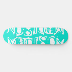 Skateboard Añadir su propio nombre personalizado Turquesa per