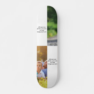 Skateboard Añadir sus propias fotos, texto y lanzamiento de f