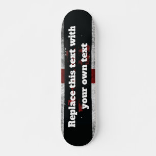 Skateboard Añadir texto en el Cojín decorativo de la bandera