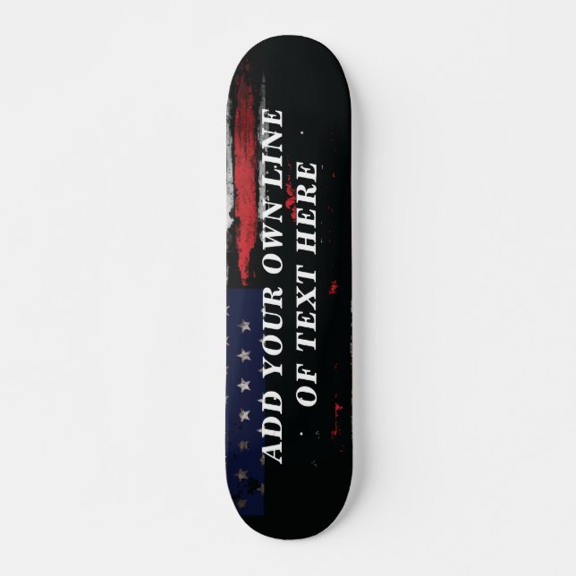 Skateboard Añadir tu propio texto a la bandera norteamericana (Anverso )