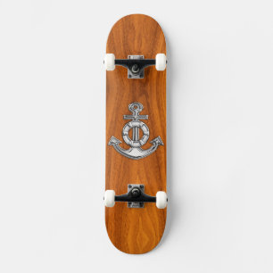 Skateboard Anclaje cromado de salvavidas en los estilos de la