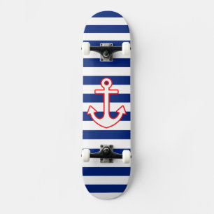 Skateboard Anclaje de estilo náutico en franjas