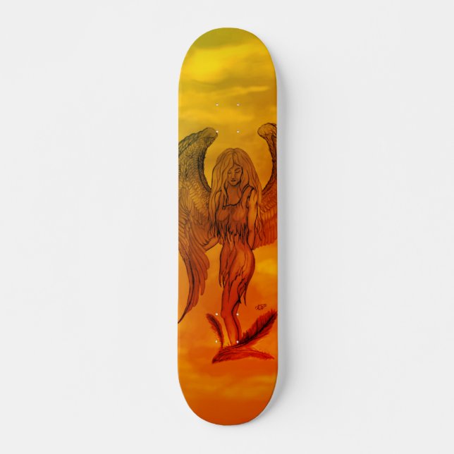 Skateboard Ángel al estilo tatuaje (Anverso )
