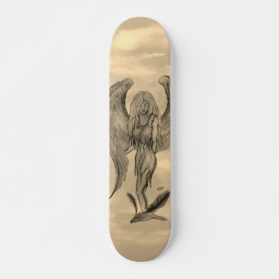 Skateboard Ángel al estilo tatuaje