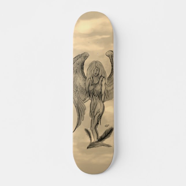 Skateboard Ángel al estilo tatuaje (Anverso )