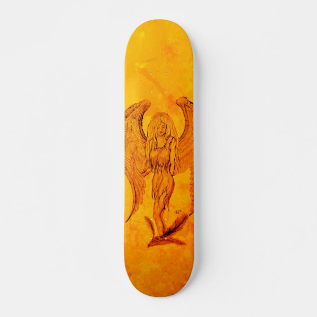 Skateboard Ángel al estilo tatuaje (Anverso )