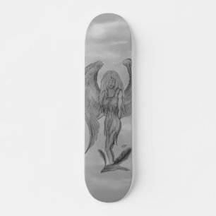 Skateboard Ángel al estilo tatuaje