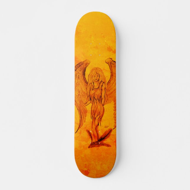 Skateboard Ángel al estilo tatuaje (Anverso )