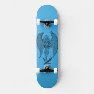 Skateboard Ángel - diseño azul y negro