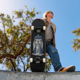 Skateboard Ángel Lloroso con Caja de Policía Azul 1