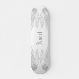 Skateboard ANGEL WINGS White Custom Name