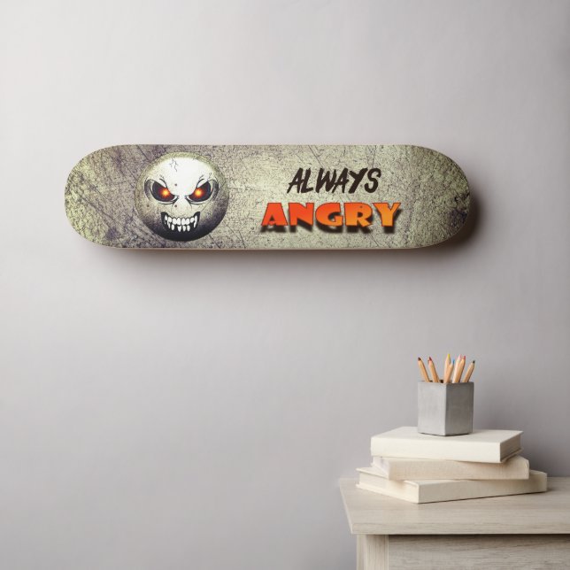 Skateboard Angermoji Vintage (Arte de pared (horz))