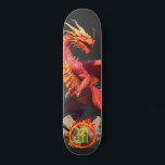 Skateboard *~* Anillo AP88 de Fuego Elemental Dragon Fierce<br><div class="desc">(Código de búsqueda AP88 para encontrar elementos similares ) Transferir fácilmente a otros productos Zazzle. Elemento elemental DRAGON con ANILLO de FUEGO / INFLAMACIÓN y MONOGRAMA INICIAL para su nombre - Mantener o editar o borrar el texto. Este Fierce Popular trending skateboard estilo chino personalizado pro Element Dragon diseño es...</div>