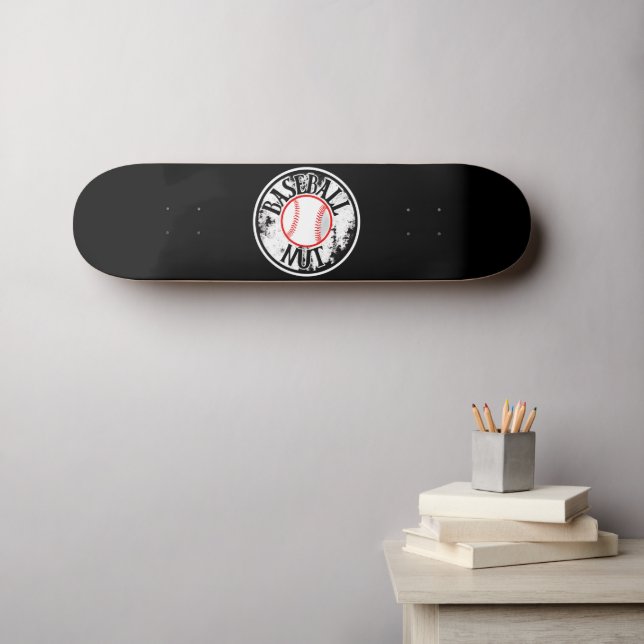 Skateboard Anillo de béisbol (Arte de pared (horz))