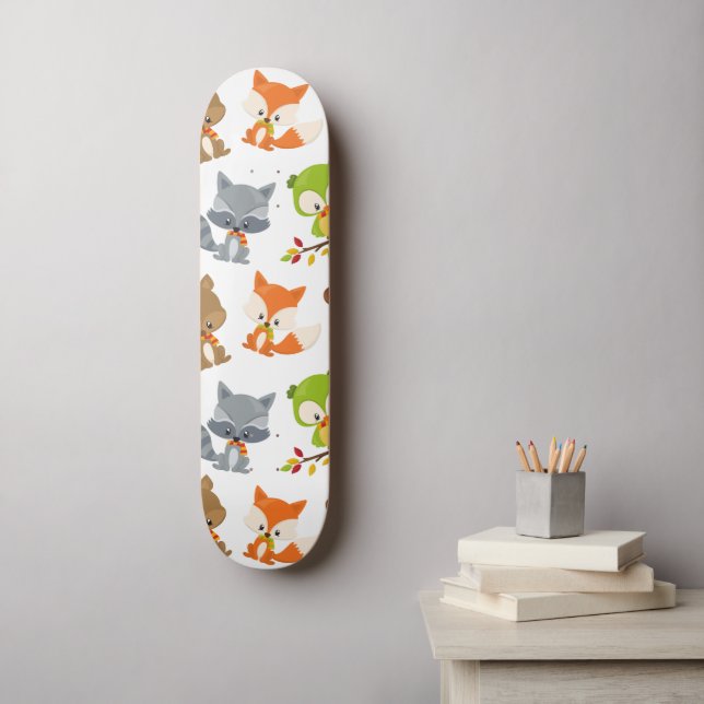 Skateboard Animales de bosque, animales de bosque, animales d (Arte de la pared)