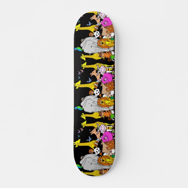 Skateboard Animales felices (Anverso )