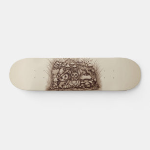Skateboard Animales lindos esperando Halloween