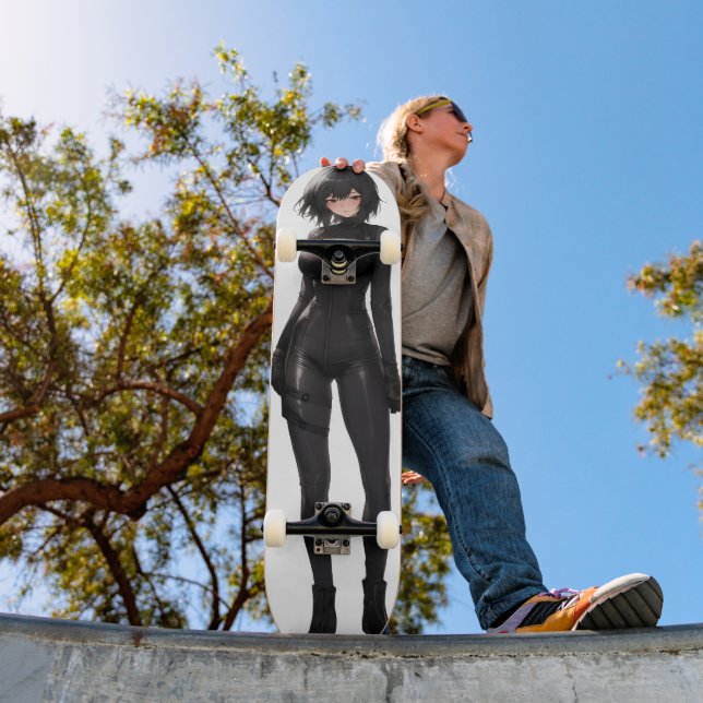 Skateboard Anime Chica en Bodysuit (Exterior 1)