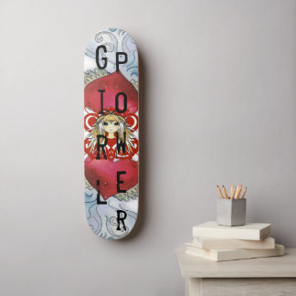 Skateboard Anime Chica Power