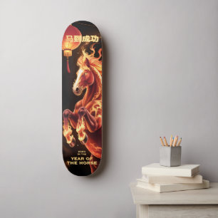 Skateboard Año del Caballo Afortunado • Carrera de Fuego del 
