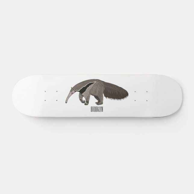 Skateboard Anteater personalizado ilustracion (Horz)
